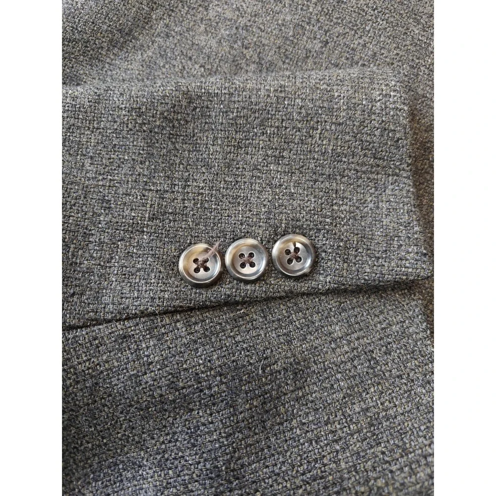 Valenza Mens 50R Gray Wool Blazer 3 Button Sport Coat Made in Canada P805